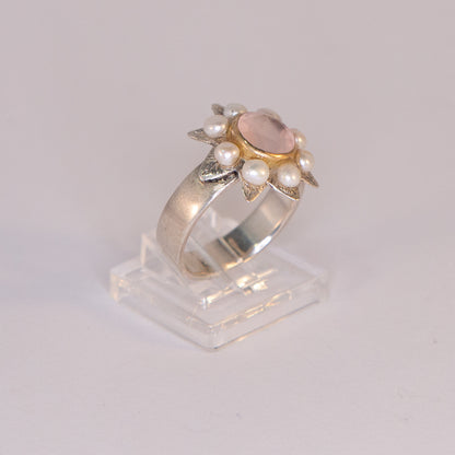 Anillo Perla Rosada