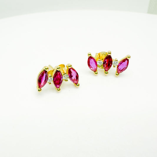 Pendientes "Rubí Imperial"