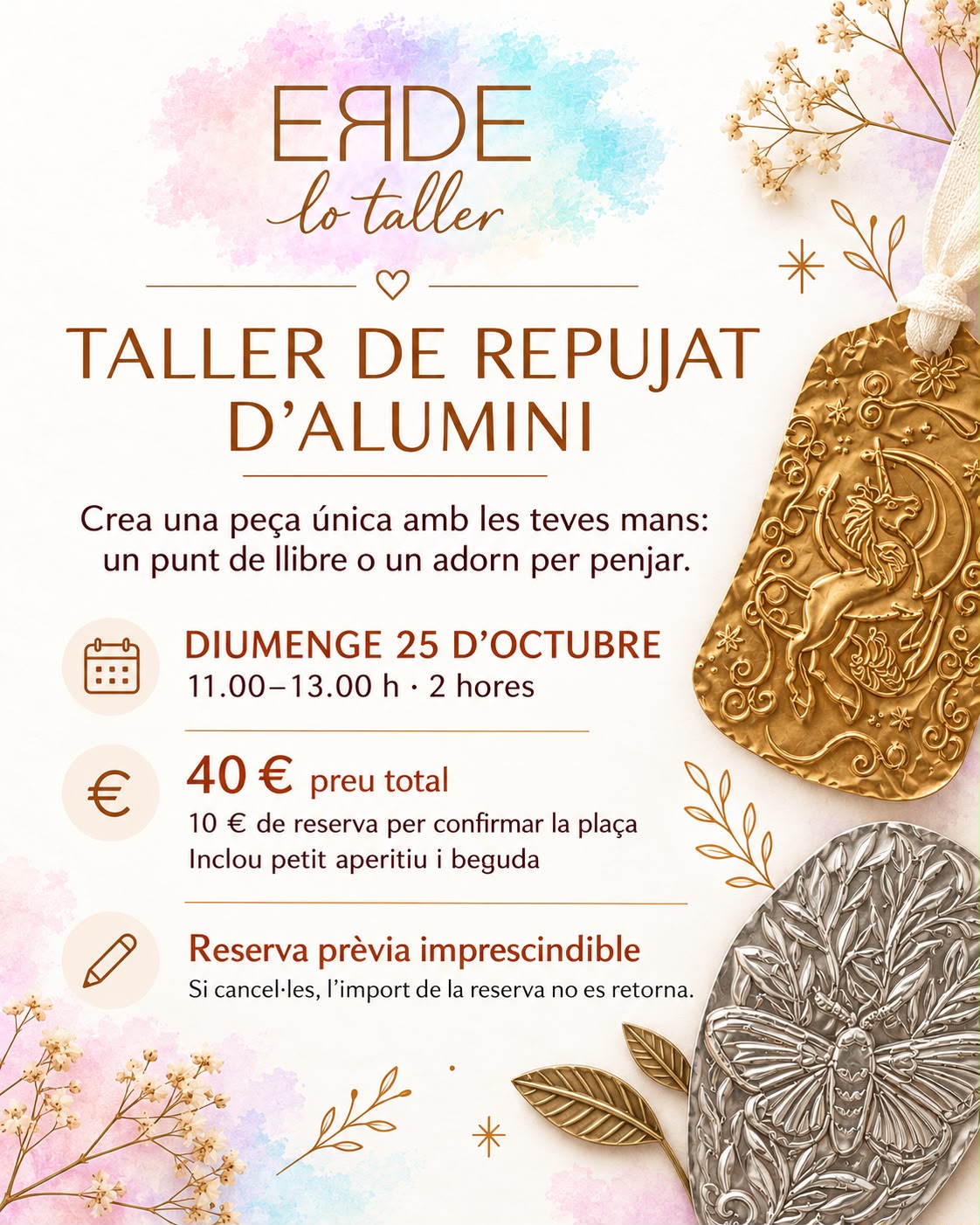 ✨ TALLER DE REPUJAT EN ALUMINI ✨
