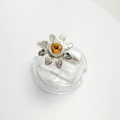 Anillo Flor de Citrino