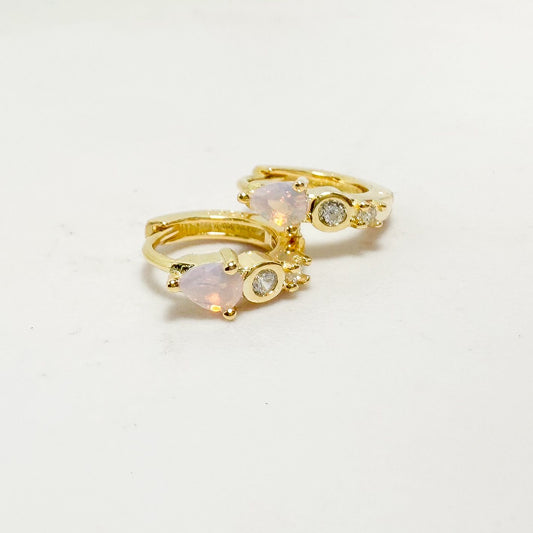 Pendientes Aurora rosa