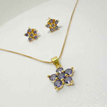 Pendientes Morado Boreal