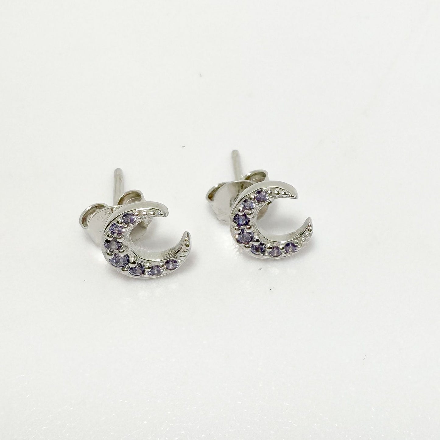 Pendientes Luna Amatista