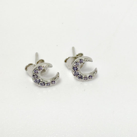 Pendientes Luna Amatista